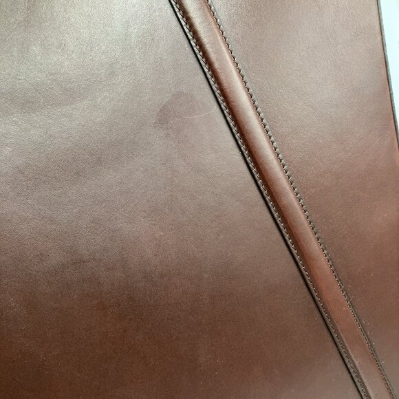 XL Ermengildo Zegna Brown Messenger Briefcase Travel Bag Plus Key Chain Fob - Picture 13 of 14